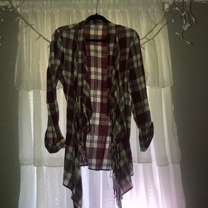 Vanity flannel cardigan